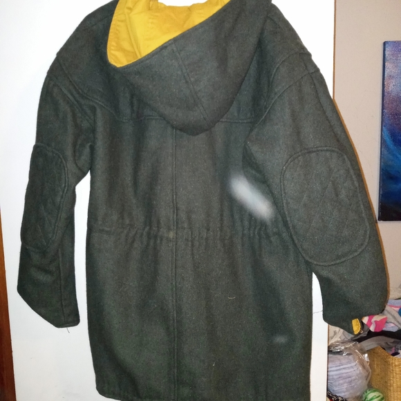Braefair reversible wool coat size small yellow and grey. - Picture 4 of 11